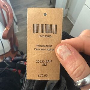 Duluth NoGA Plushcious Leggings Tights Stirrup Small Black Gray Outdoors Hiking